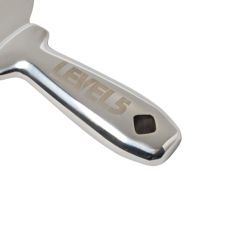 Level-5 4" All Stainless Steel Joint Knife - LEVEL5 | Professional Grade Putty Blade, Premium Polished All-Metal, Precision Ground Edge, Ergonomic, Corrosion Resistant | 5-404 - Image 3